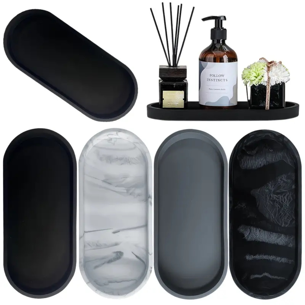 Beauty Dish Softbox - 1Pc Bathroom Vanity Silicone Tray, Rectangular