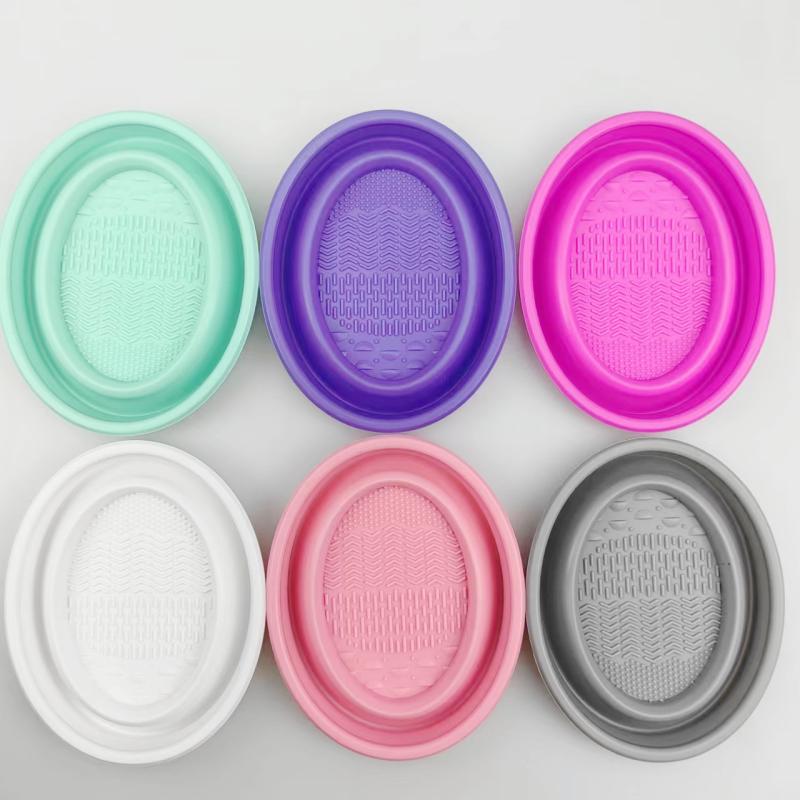 Beauty Dish Softbox - Folding Powder Puff Cleaning Bowl Eyeshadow