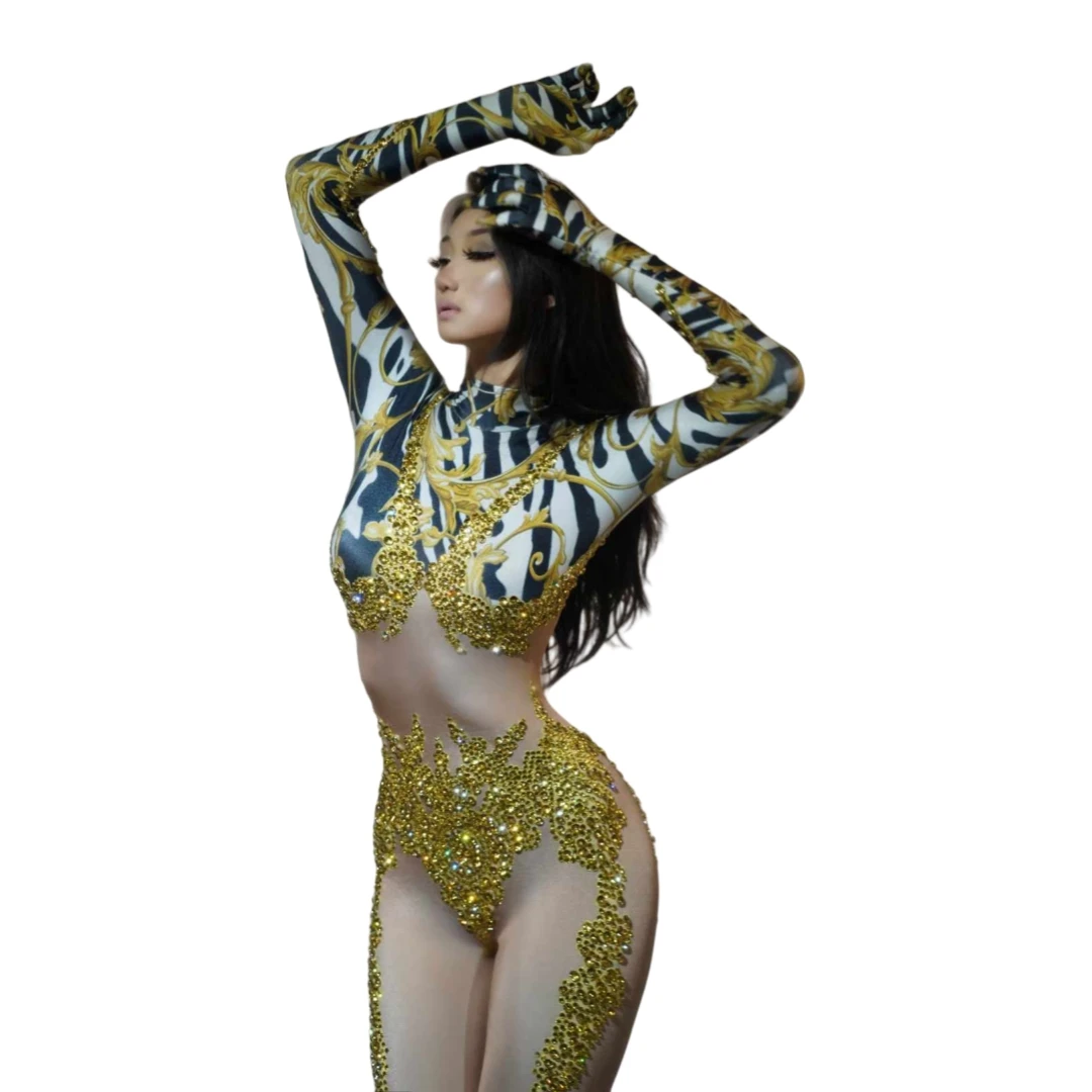 Photography Zebra - Gold Zebra Striped Jumpsuits For Women