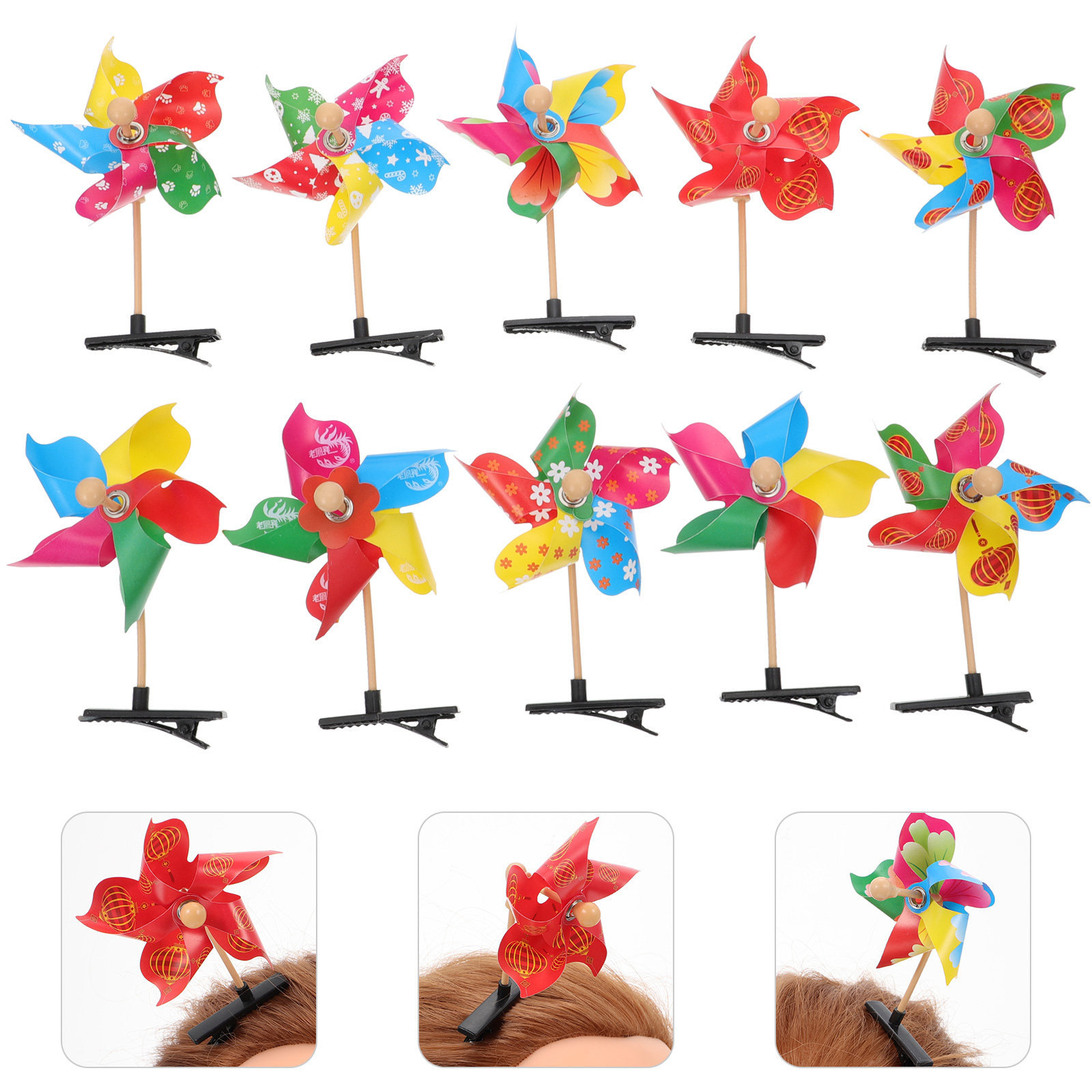 Photography Contest - 20Pcs Decorative Windmill Hairpin Baby Hairpin