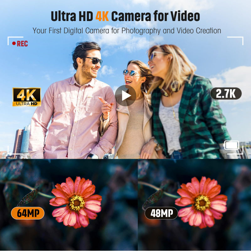 4K Digital Camera 64MP Photogr - Photography Nature Images 评论和价格