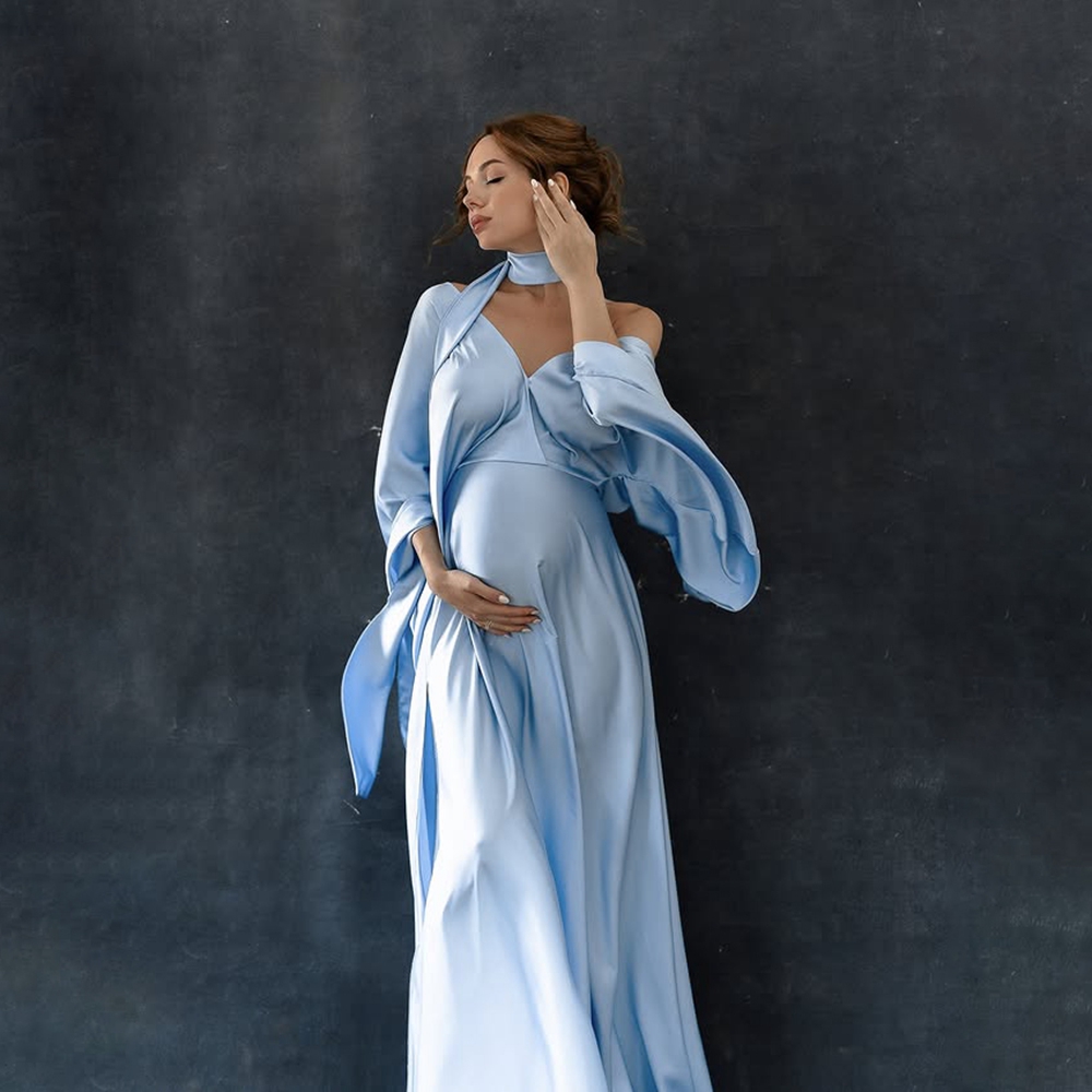 Flowing Ribbon Gown Slit Dress - Photography Club 评论和价格