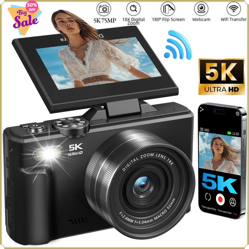 75MP Digital Camera 180° Flip  - Photography Nature Images 评论和价格