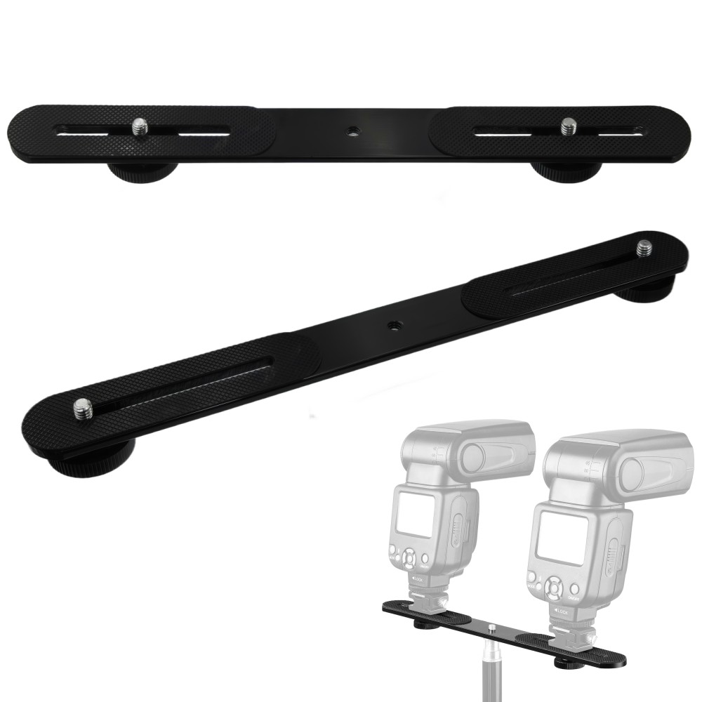 Dual Flash Bracket 1/4'' Screw - Hot Shoe Adapter 评论和价格
