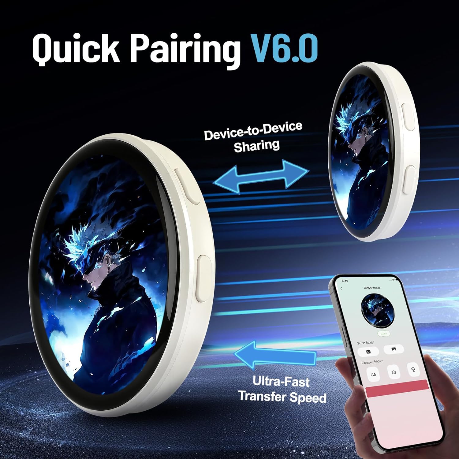 Smart Dynamic Anime Badge Pin  - Photography Grid 评论和价格
