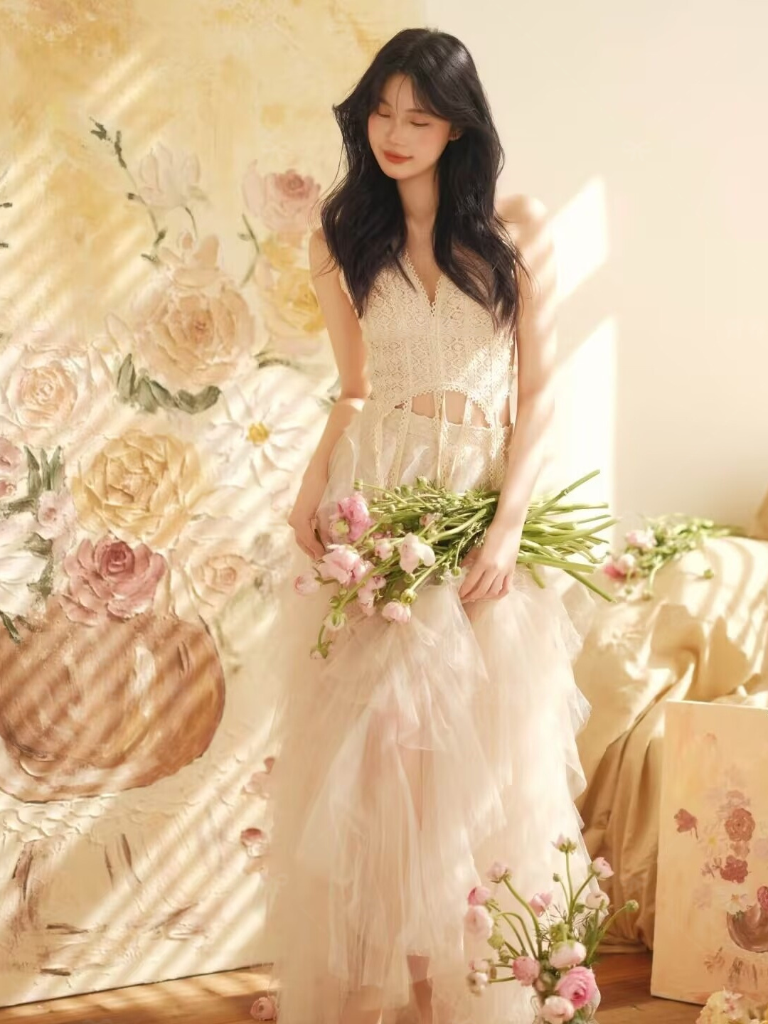 Dreamy Fairy Lace Off-Shoulder - Photography Yellow Light 评论和价格