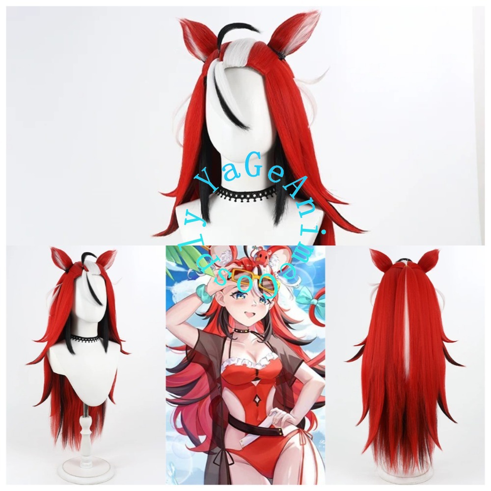 Hakos Baelz Summer Cosplay Wig - Photography Outfits 评论和价格