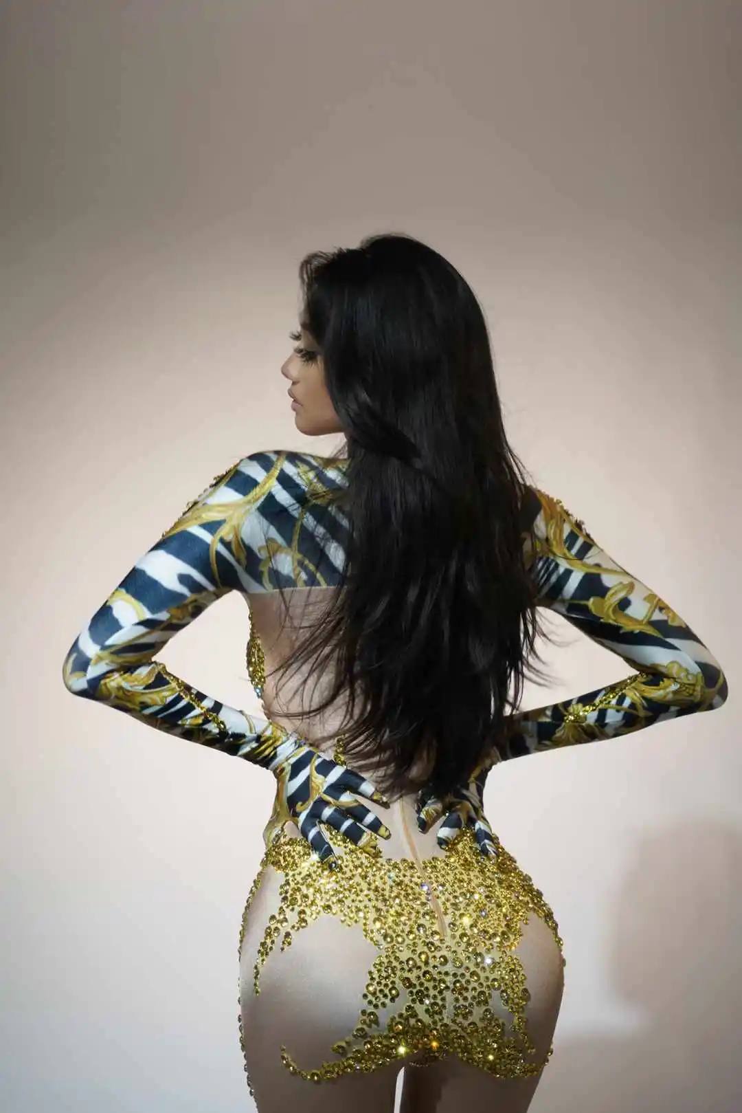 Gold Zebra Striped Jumpsuits F - Photography Zebra 评论和价格