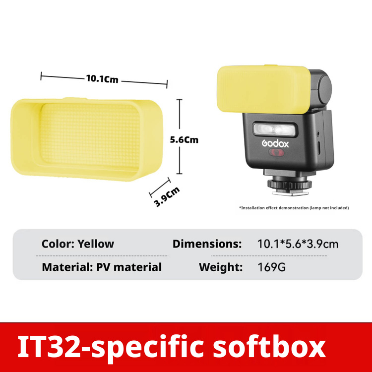 Diffuser for Godox iT32 Mini F - Photography Yellow Light 评论和价格