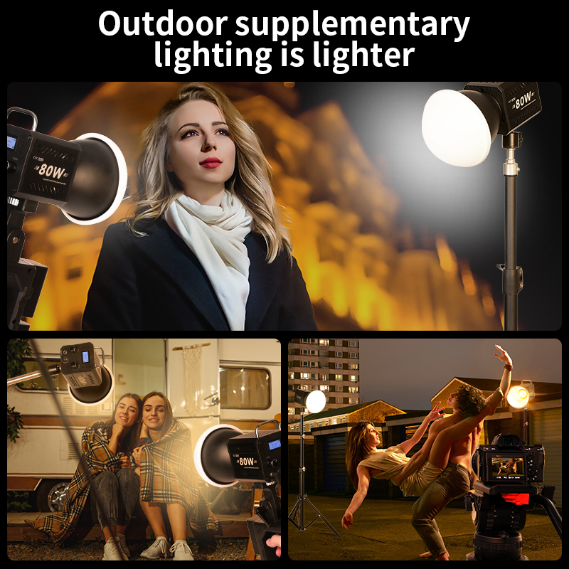 Bi-Color Camera Light 80W COB  - Strobe Light Studio 评论和价格