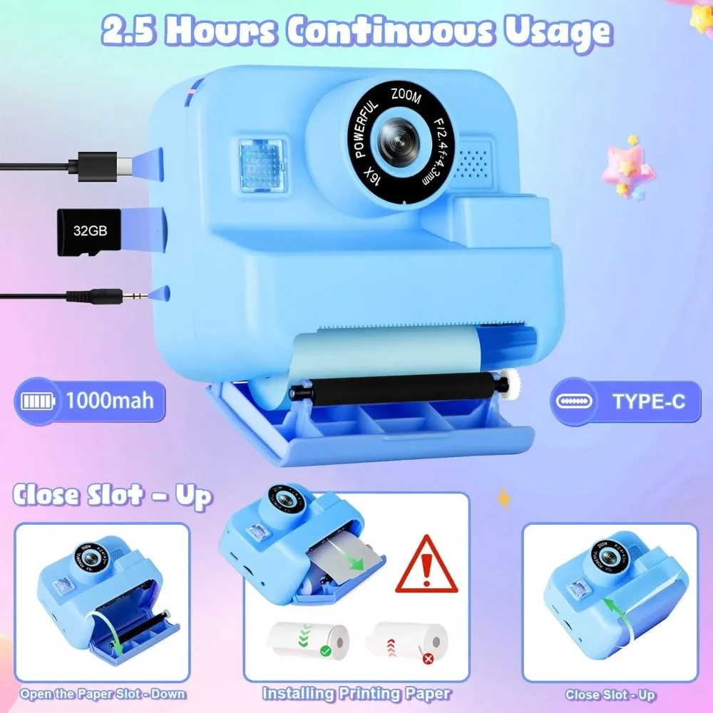 Kids Camera Instant Print 32G  - Photography Nature Images 评论和价格