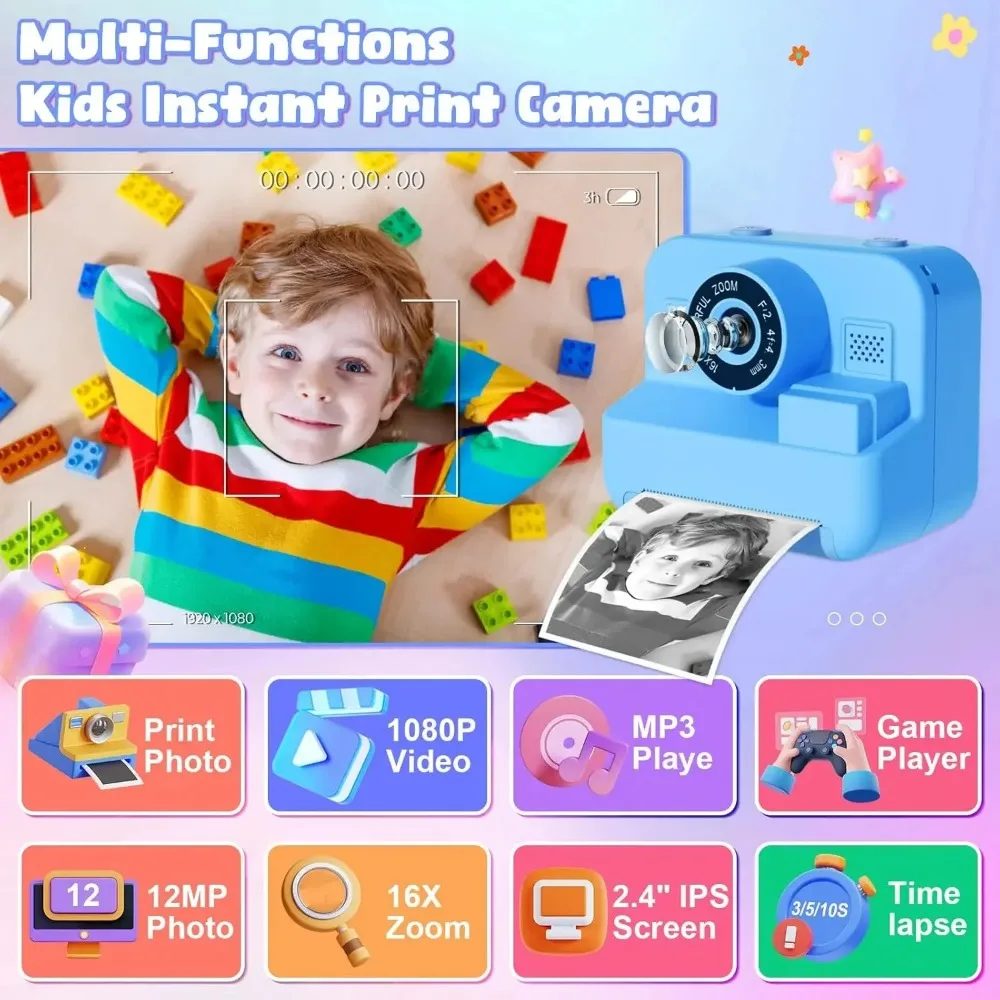 Kids Camera Instant Print 32G  - Photography Nature Images 评论和价格
