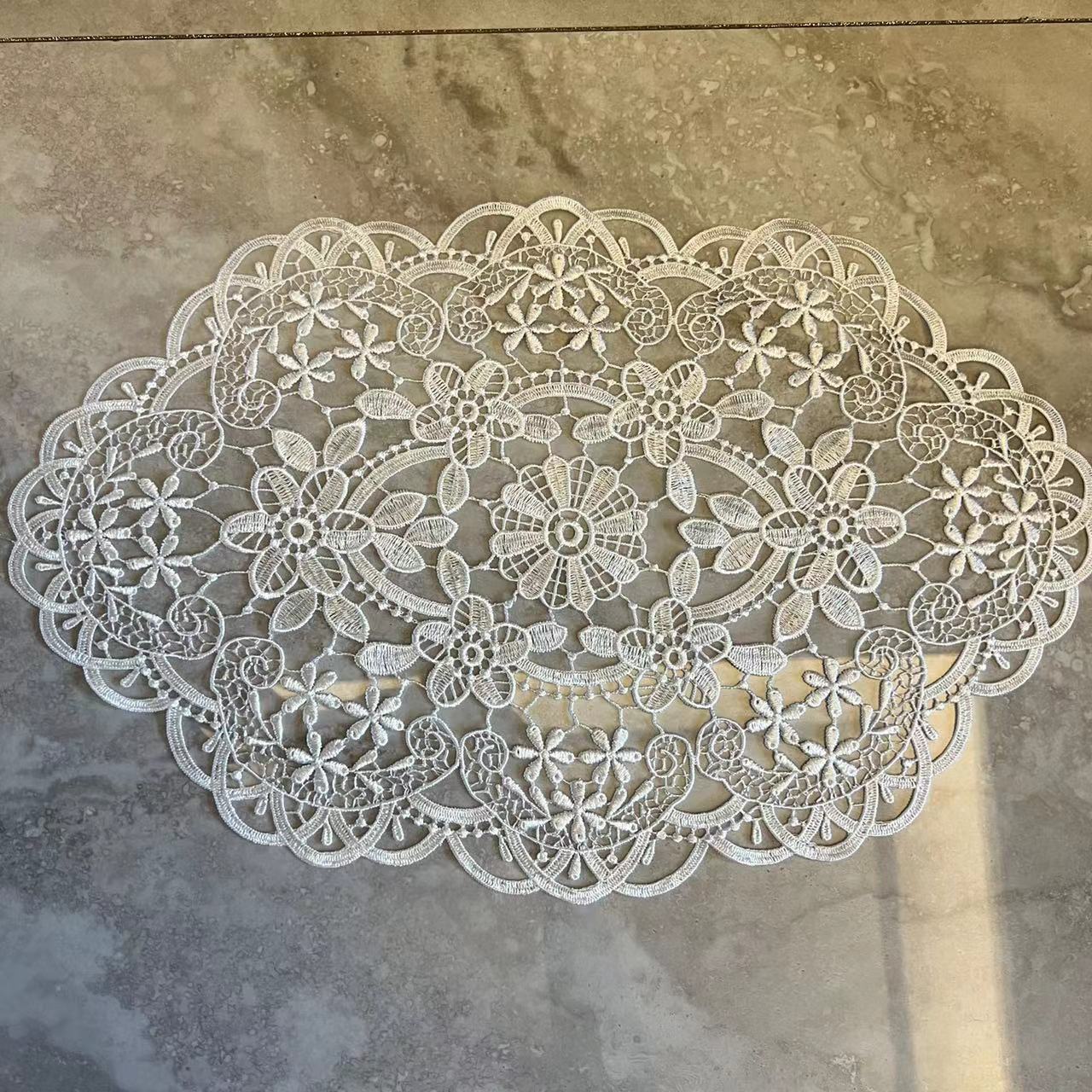 French Style Retro Oval Lace P - Photography Coffee 评论和价格
