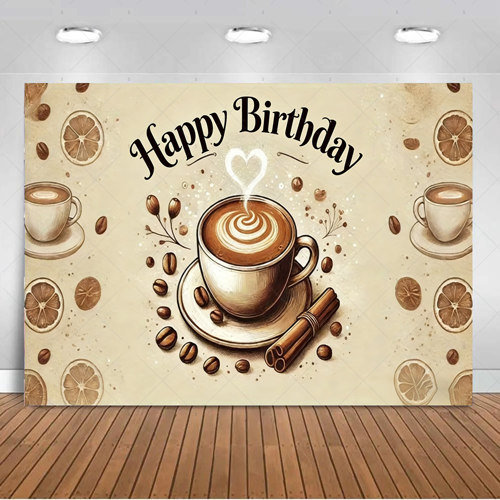 Coffee Theme Backdrop Supplies - Photography Coffee 评论和价格
