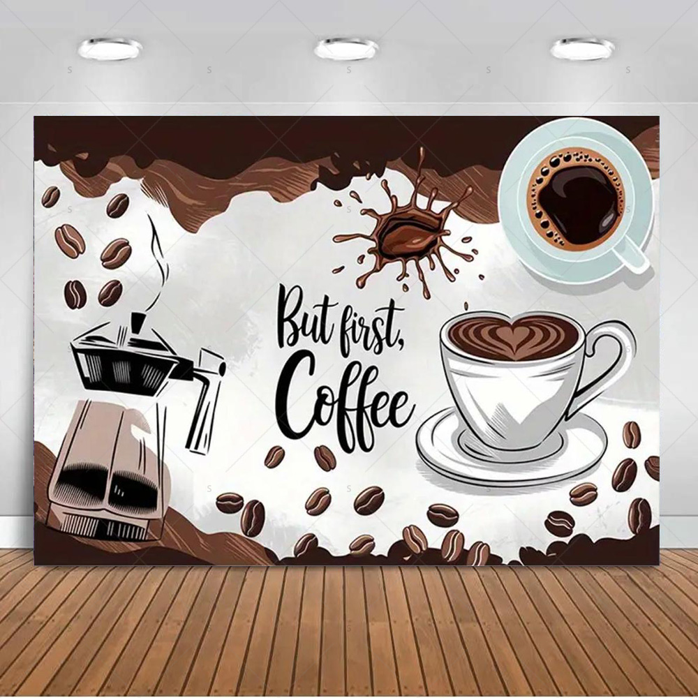 Coffee Theme Backdrop Supplies - Photography Coffee 评论和价格