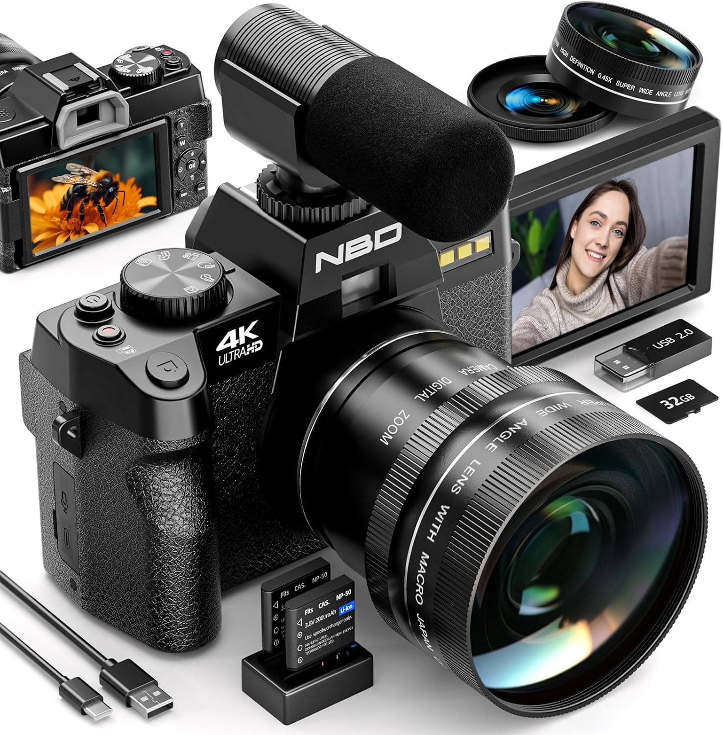 NBD 4K Digital Cameras for Pho - Photography Nature Images 评论和价格