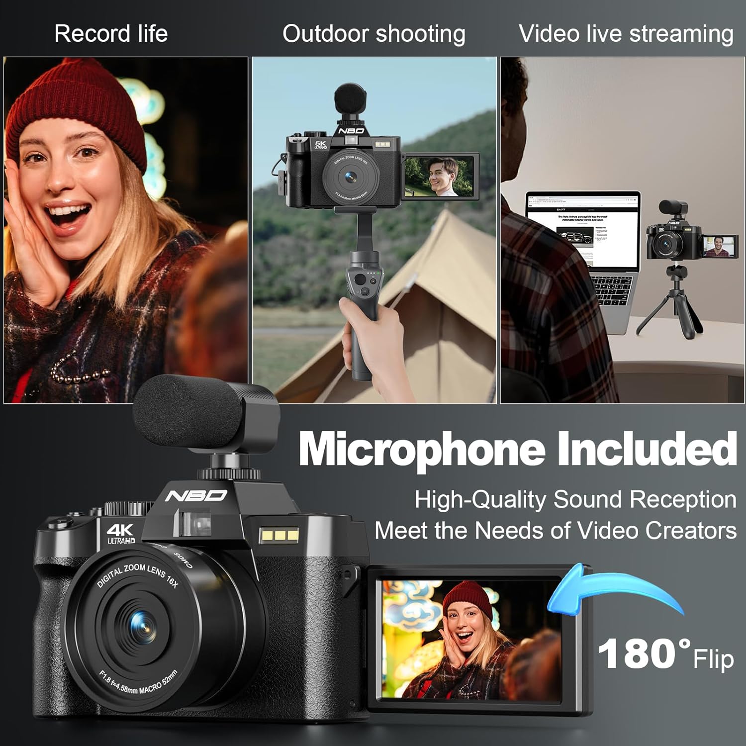 NBD 4K Digital Cameras for Pho - Photography Nature Images 评论和价格